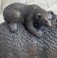 Load image into Gallery viewer, Signed Original Happy Grizzly Bear Family Bronze Sculpture Art Deco Figure Decor
