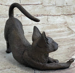 Signed Original Siamese cat Bronze Sculpture Figurine Figure Home Decor Hot CAST