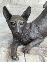 Signed Original Siamese cat Bronze Sculpture Figurine Figure Home Decor Hot CAST