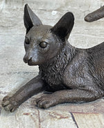 Signed Original Siamese cat Bronze Sculpture Figurine Figure Home Decor Hot CAST