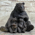 Load image into Gallery viewer, Mama Bear with Cubs Family of Bears Bronze Metal Figurine Sculpture Signed Art
