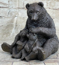 Load image into Gallery viewer, Mama Bear with Cubs Family of Bears Bronze Metal Figurine Sculpture Signed Art
