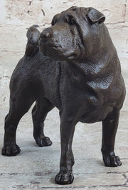 Hot Cast Bronze Shar Pei Dog Sculpture Statue Figurine Original Art