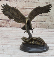 Antoine Barye Flying American Bald Eagle Art Deco Bronze Sculpture Statue Figurine