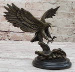 Antoine Barye Flying American Bald Eagle Art Deco Bronze Sculpture Statue Figurine