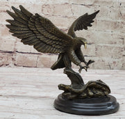 Antoine Barye Flying American Bald Eagle Art Deco Bronze Sculpture Statue Figurine