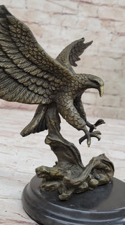 Antoine Barye Flying American Bald Eagle Art Deco Bronze Sculpture Statue Figurine