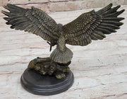 Antoine Barye Flying American Bald Eagle Art Deco Bronze Sculpture Statue Figurine