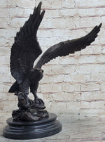 Life Size Hawk American Bald Eagle Bronze Statue Art Deco Figure Wild Figurine