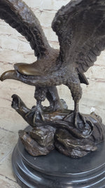 Life Size Hawk American Bald Eagle Bronze Statue Art Deco Figure Wild Figurine