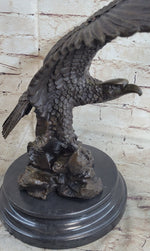 Life Size Hawk American Bald Eagle Bronze Statue Art Deco Figure Wild Figurine