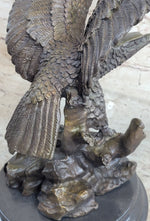 Life Size Hawk American Bald Eagle Bronze Statue Art Deco Figure Wild Figurine