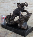 Load image into Gallery viewer, Signed Bologna Indian Mother Elephant And Calves Bronze Sculpture Home Decor Art
