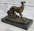 Load image into Gallery viewer, Pj Mene Two Greyhounds Dogs Playing'Argente And Dore Bronze Statue Sculpture
