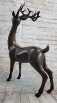 Load image into Gallery viewer, Signed Miguel Lopez Stag Buck Deer Bronze Sculpture Hot Cast Figure Figurine
