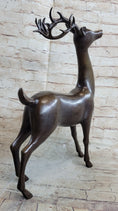 Load image into Gallery viewer, Signed Miguel Lopez Stag Buck Deer Bronze Sculpture Hot Cast Figure Figurine
