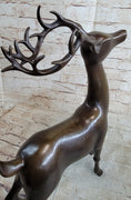 Load image into Gallery viewer, Signed Miguel Lopez Stag Buck Deer Bronze Sculpture Hot Cast Figure Figurine
