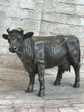 Load image into Gallery viewer, Milk Cow Cattle Bronze Statue Sculpture Figure Figurine Farm Decor 9" x 11"
