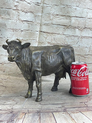 Milk Cow Cattle Bronze Statue Sculpture Figure Figurine Farm Decor 9