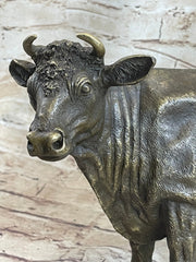 Milk Cow Cattle Bronze Statue Sculpture Figure Figurine Farm Decor 9