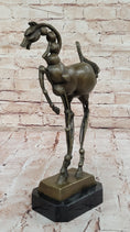 Load image into Gallery viewer, Surreal Abstract Horse Sculpture – Modern Equestrian Art on Marble Base after Salvador Dali
