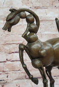 Load image into Gallery viewer, Surreal Abstract Horse Sculpture – Modern Equestrian Art on Marble Base after Salvador Dali
