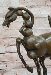 Surreal Abstract Horse Sculpture – Modern Equestrian Art on Marble Base after Salvador Dali