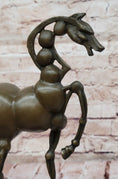 Load image into Gallery viewer, Surreal Abstract Horse Sculpture – Modern Equestrian Art on Marble Base after Salvador Dali
