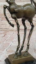 Load image into Gallery viewer, Surreal Abstract Horse Sculpture – Modern Equestrian Art on Marble Base after Salvador Dali

