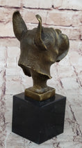 Load image into Gallery viewer, Boxer Dog Breed Bronze Metal Bust Sculpture Statue Signed Original Art on Marble Base
