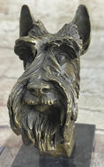 Load image into Gallery viewer, 100% Solid Bronze Schnauzer Scottish Terrier Dog Animal Bookend Sculpture Figurine
