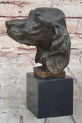Load image into Gallery viewer, Bronze Sculpture Bust Cocker Spaniel Dog Pet Animal Marble Base Figure Figurine
