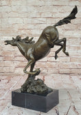 Load image into Gallery viewer, Original Milo Art Deco Wild Horse Bronze Sculpture Hot Cast Marble Base Figure
