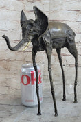 Load image into Gallery viewer, Salvador Dali Surrealist Elephant with Long Legs Bronze Metal Sculpture Statue Figurine

