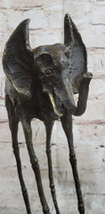 Load image into Gallery viewer, Salvador Dali Surrealist Elephant with Long Legs Bronze Metal Sculpture Statue Figurine
