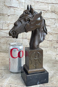 Load image into Gallery viewer, Horse Head Bronze Bust Statue Sculpture Figure Original Art Decor Equestrian 10.5" x 6"
