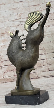 Abstract Modern Art Bucking Chinese Tang Horse Bronze Sculpture Figure by Milo