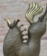 Abstract Modern Art Bucking Chinese Tang Horse Bronze Sculpture Figure by Milo