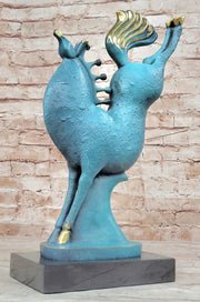 Special Patina Abstract Modern Artwork Rearing Horse Bronze Sculpture