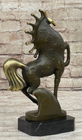 Load image into Gallery viewer, Signed Original Miguel Lopez Tang Horse Abstract Modern Bronze Sculpture Statue

