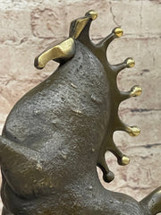 Signed Original Miguel Lopez Tang Horse Abstract Modern Bronze Sculpture Statue