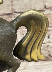 Signed Original Miguel Lopez Tang Horse Abstract Modern Bronze Sculpture Statue