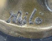 Signed Original Miguel Lopez Tang Horse Abstract Modern Bronze Sculpture Statue