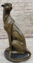 Load image into Gallery viewer, Modern Art Extra Large Mountain Lion Bronze Sculpture By Henry Moore Figurine
