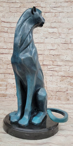 Hand Made Cougar Puma Mountain Lion Genuine Bronze Sculpture by Henry Moore