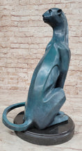 Load image into Gallery viewer, Hand Made Cougar Puma Mountain Lion Genuine Bronze Sculpture by Henry Moore
