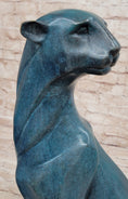 Load image into Gallery viewer, Hand Made Cougar Puma Mountain Lion Genuine Bronze Sculpture by Henry Moore
