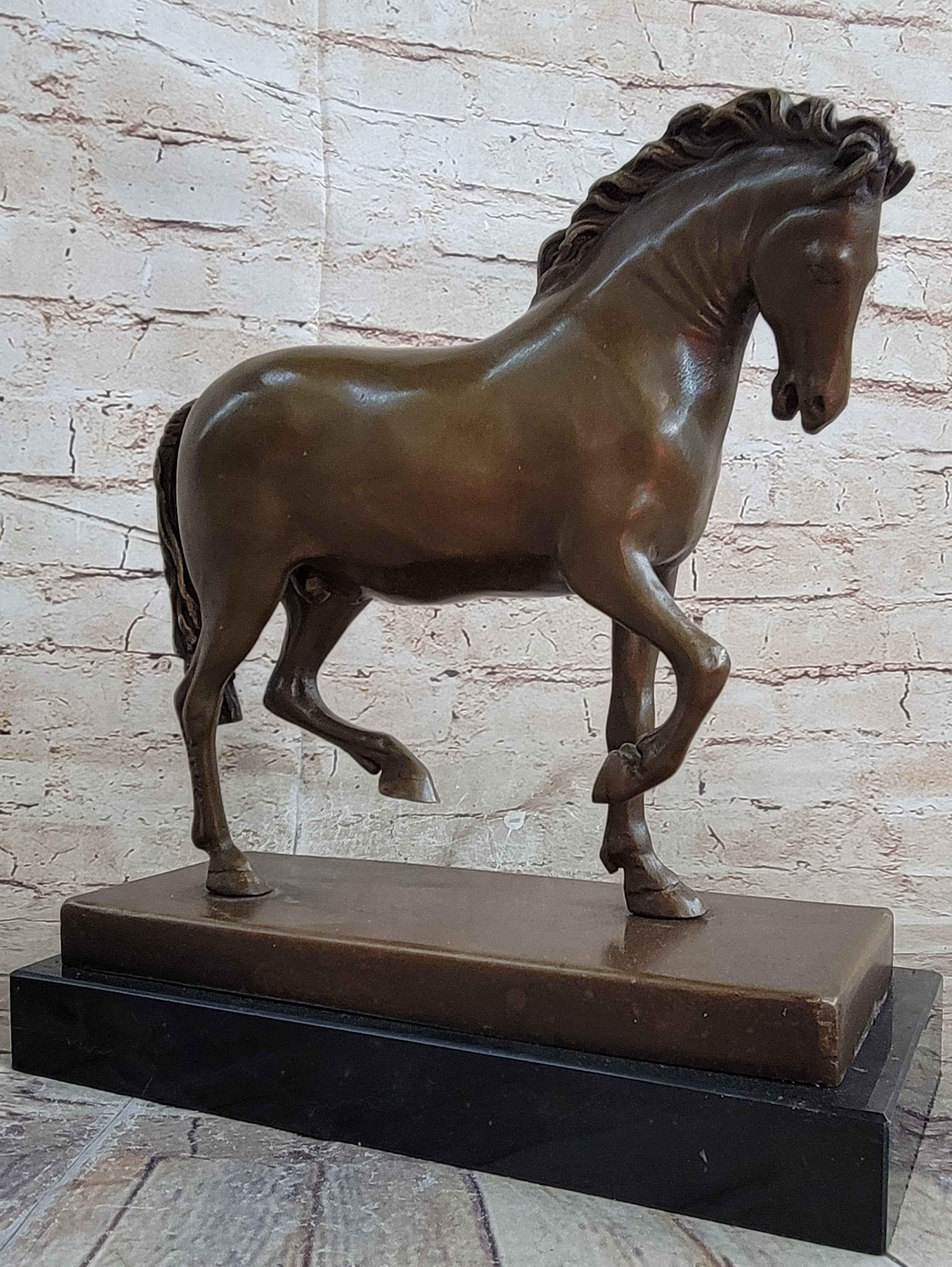 Tang Horse by Barye Art Deco Modern Bronze Sculpture Figurine Hot Cast Statue