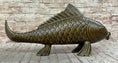 Load image into Gallery viewer, Hot Cast Bronze Metal Koi Carp Chinese Fish Sculpture Figure Signed Original Art
