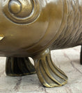 Load image into Gallery viewer, Hot Cast Bronze Metal Koi Carp Chinese Fish Sculpture Figure Signed Original Art
